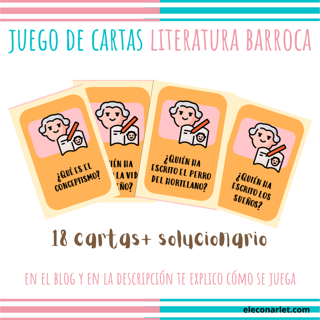 Juego de cartas literatura barroca – ELEconArlet